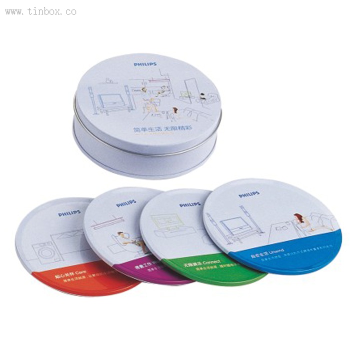 Small Round Drink Tin Coasters Small Round Drink Tin Coasters