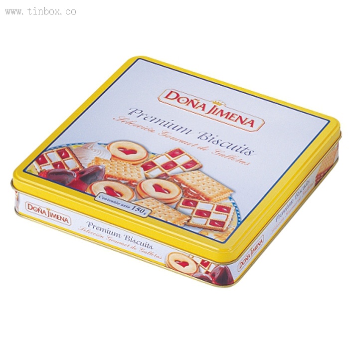 Square Cookie Tin Box Square Cookie Tin Box