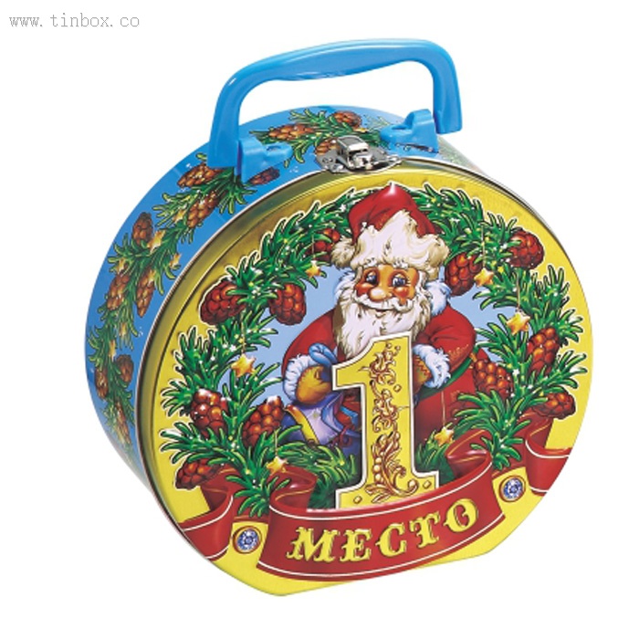 Custom Large Round Tin Box Packaging Christmas Gift Cookie Storage Custom Large Round Tin Box Packaging Christmas Gift Cookie Storage