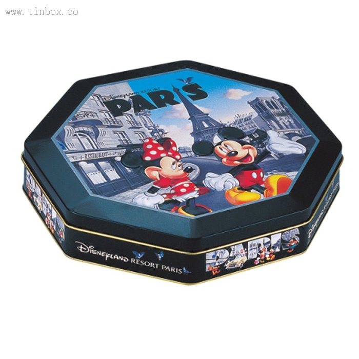 Octangular Cookie Tin Box Octangular Cookie Tin Box