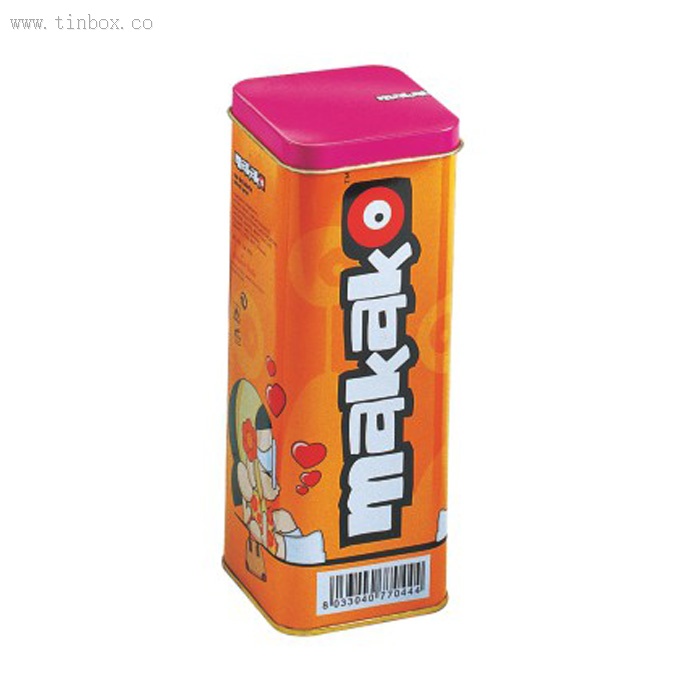 Chewinggum Small Tin Box Packaging Metal Square Tube Box Chewinggum Small Tin Box Packaging Metal Square Tube Box