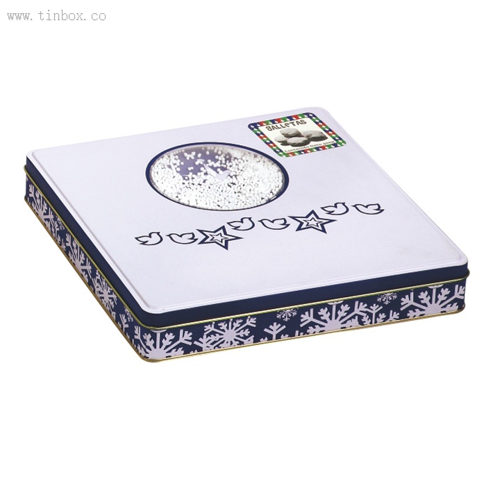 Square Cookie Tin Box Square Cookie Tin Box