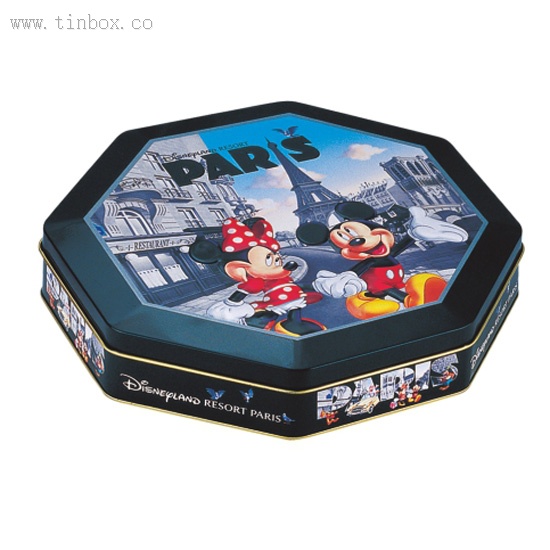 Disney octagonal Biscuit tin box Disney octagonal Biscuit tin box