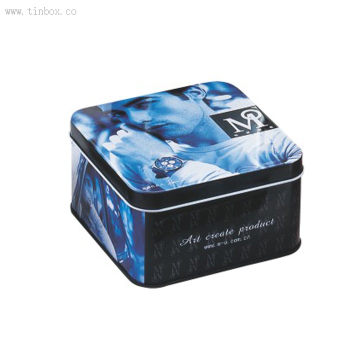Watch Packaging Square Tin Cans With Lids RoHS Certificate Watch Packaging Square Tin Cans With Lids RoHS Certificate