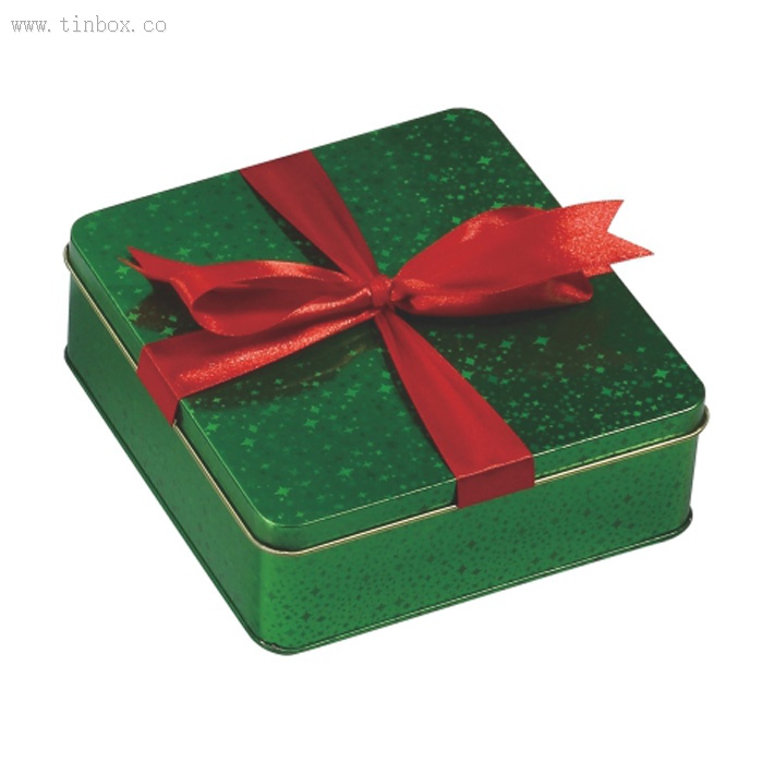 Christmas Square Tin Box For Candy Christmas Square Tin Box For Candy