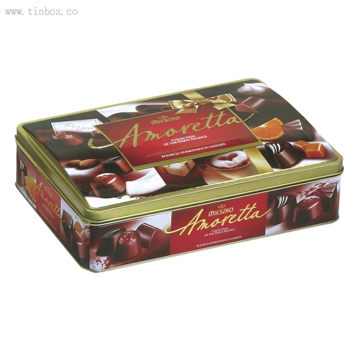 Rectangular Cookie Tin Box with domed lid Rectangular Cookie Tin Box with domed lid