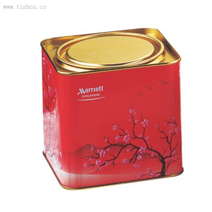 Big Square Tea Tin Box Packaging Big Square Tea Tin Box Packaging
