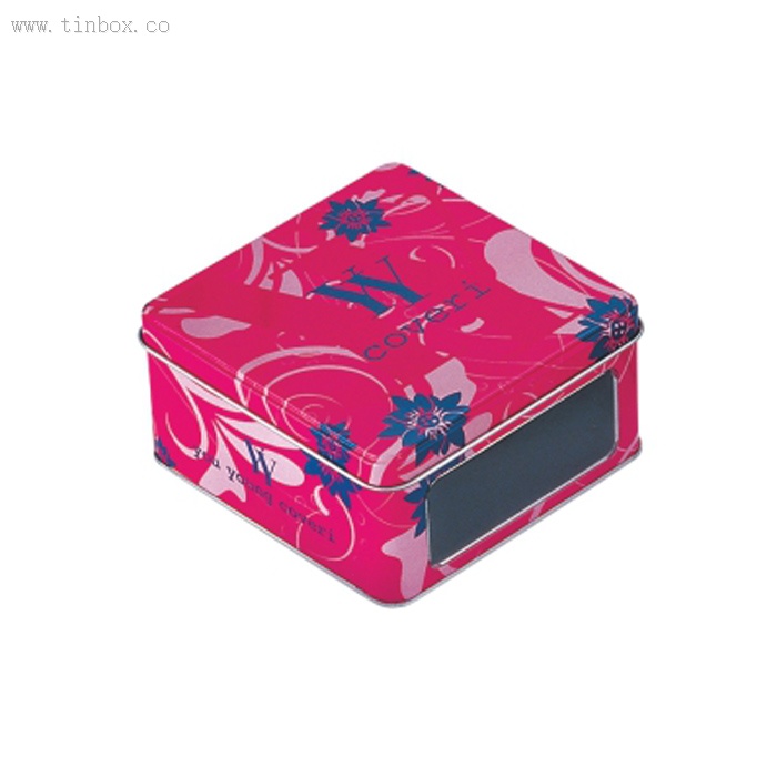PVC Window Square Tin Box For Clothes Tie Storage PVC Window Square Tin Box For Clothes Tie Storage