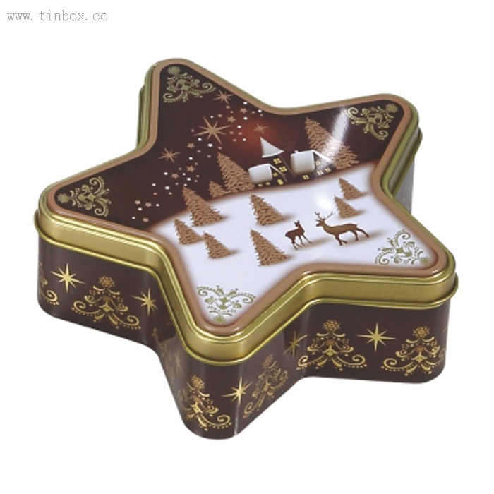 Star shaped Cookie Tin Box Star shaped Cookie Tin Box