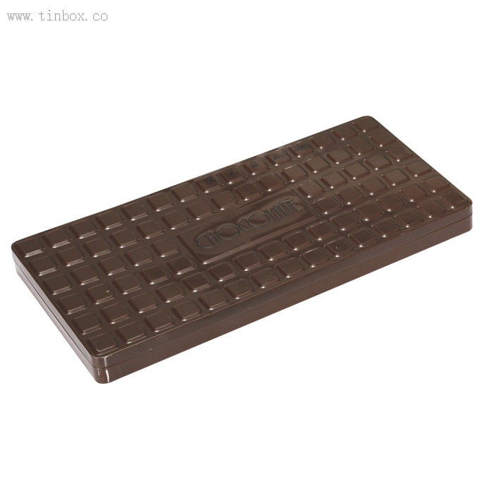 Rectangular Cookie Tin with Square Embossed lid Rectangular Cookie Tin with Square Embossed lid