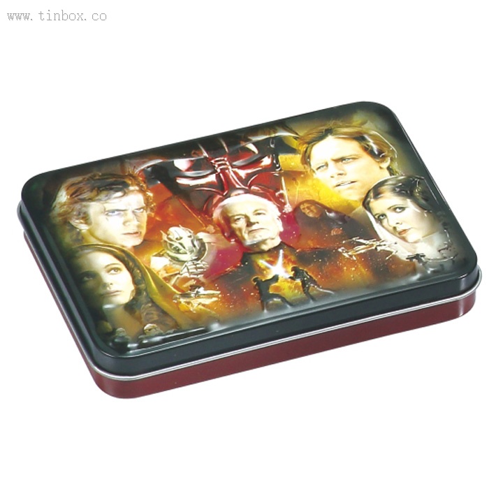3d Embossed Metal Rectangular Tin Box With Hinged Lid 3d Embossed Metal Rectangular Tin Box With Hinged Lid
