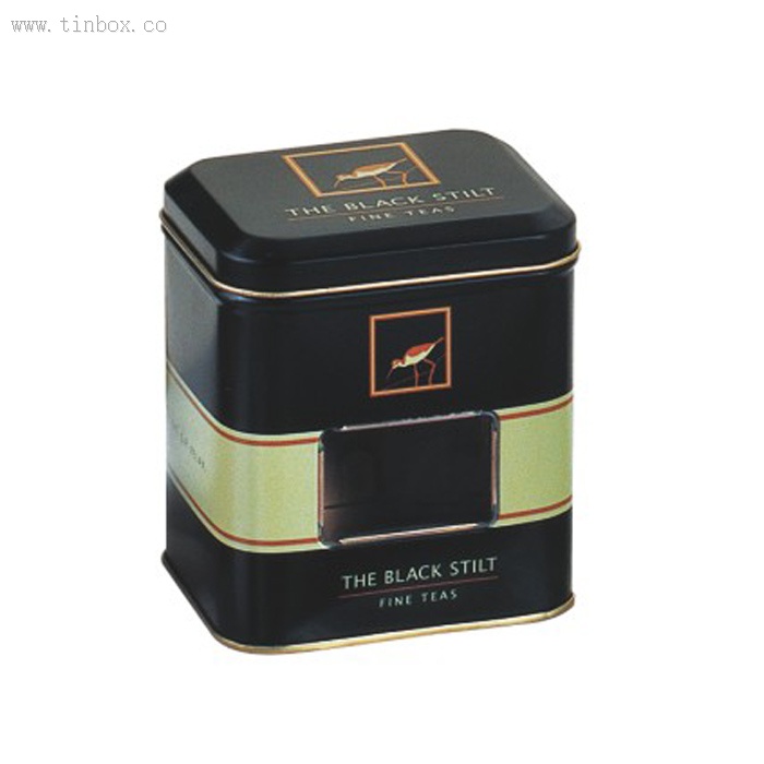 Printed Rectangular Tin Box With Pvc Window Red Coffee Tea Storage Box Printed Rectangular Tin Box With Pvc Window Red Coffee Tea Storage Box
