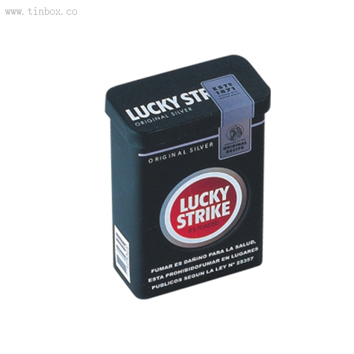 Promotion Rectangle Tin Box With Hinged Lid For Cigarette Package Promotion Rectangle Tin Box With Hinged Lid For Cigarette Package
