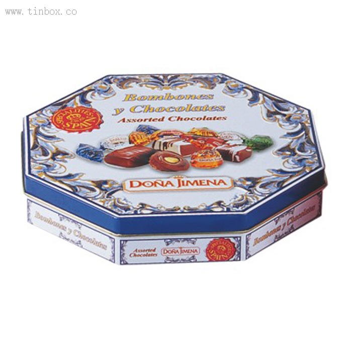 Octagon Shaped Cookie Tin Box Octagon Shaped Cookie Tin Box