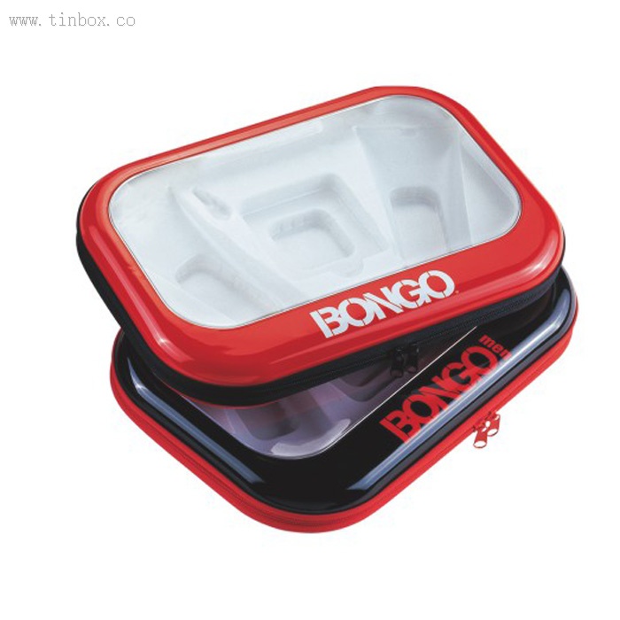 big Cosmetic Rectangular Tin Box with window and zipper big Cosmetic Rectangular Tin Box with window and zipper
