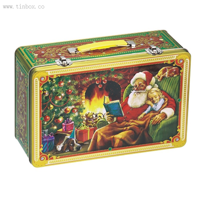 big Christmas Blue Rectangular Tin Box For Chocolate Cookie Gift Promotions big Christmas Blue Rectangular Tin Box For Chocolate Cookie Gift Promotions