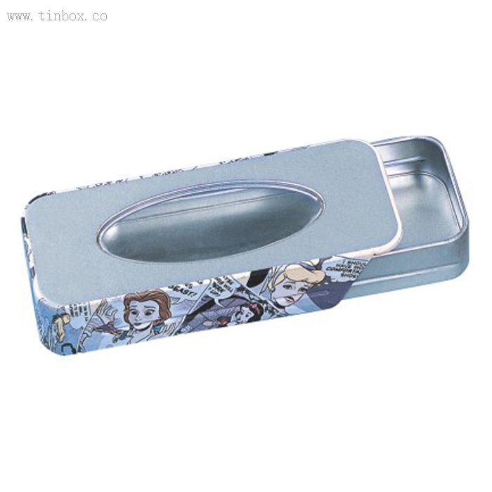 Customized Non-Toxic Printed Rectangular Metal Tin Box With Sliding window Li Customized Non-Toxic Printed Rectangular Metal Tin Box With Sliding window Li
