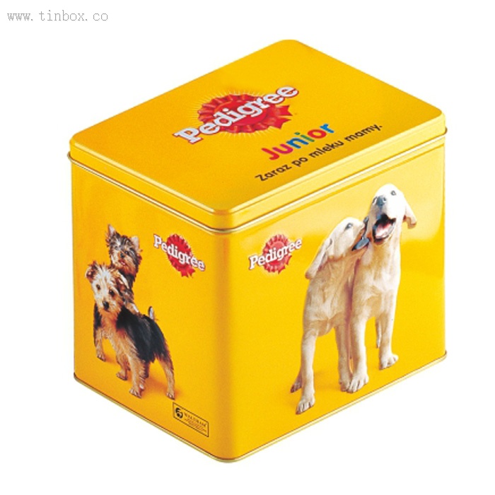 Metal Cat Dog Food Storage Tin Box Packaging Cookies In A Tin Can Metal Cat Dog Food Storage Tin Box Packaging Cookies In A Tin Can