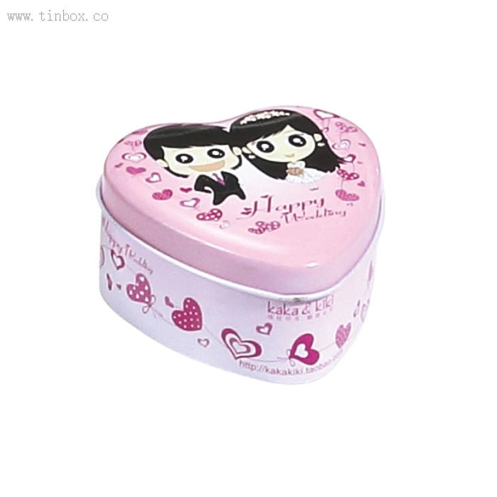 small heart pill tin box small heart pill tin box