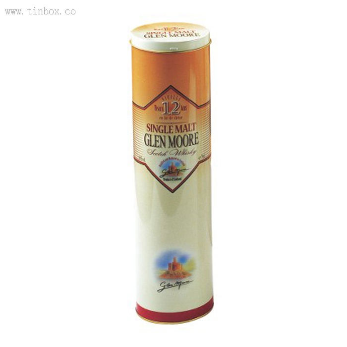 Round Wine Bottle Packaging Tin Box With Embossing And Printing Round Wine Bottle Packaging Tin Box With Embossing And Printing