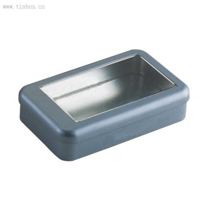 Long Rectangle Printed Eyeshadow Makeup Metal Tin Box With clear window Long Rectangle Printed Eyeshadow Makeup Metal Tin Box With clear window