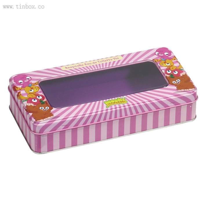 Custom Embossed Rectangle Gift Tin Box With Embossing And Pvc Window Custom Embossed Rectangle Gift Tin Box With Embossing And Pvc Window