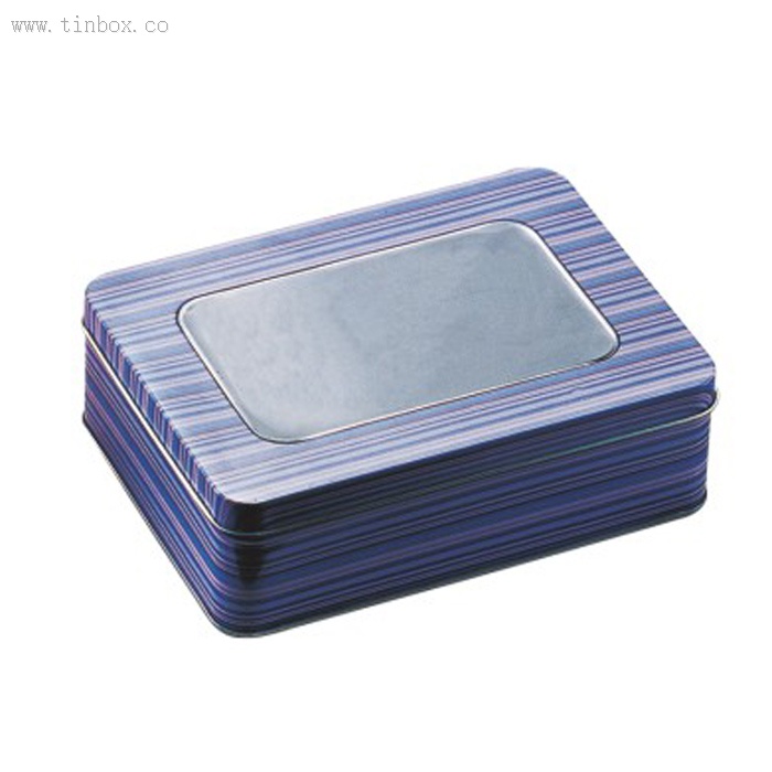 Window Hinged Gift Card Tin storage containers Window Hinged Gift Card Tin storage containers