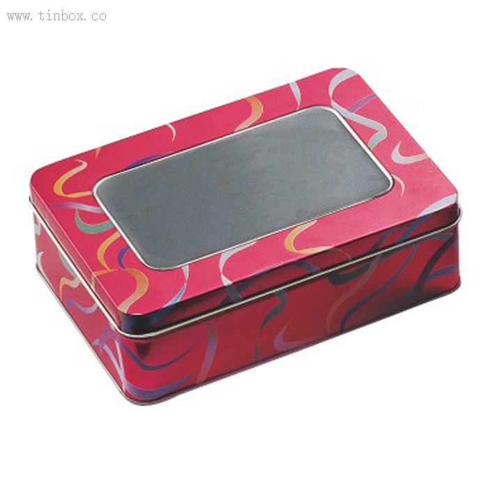 Window Hinged Gift Card Tin box Window Hinged Gift Card Tin box