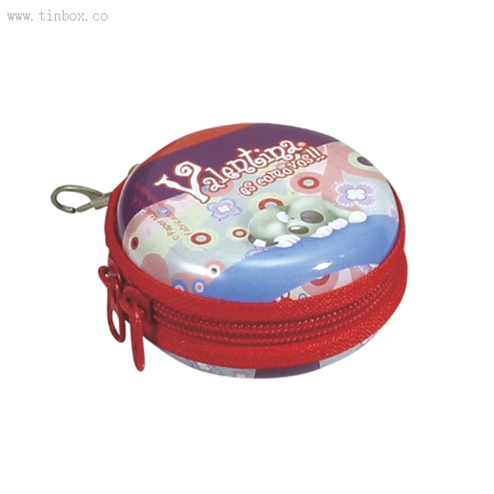 seamless round pill tin box with zipper seamless round pill tin box with zipper