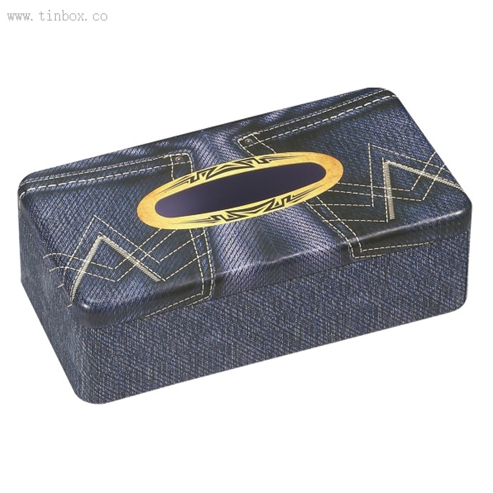 Premium Large Rectangular Metal Tin Box With Double sides Print With Flush Lid Premium Large Rectangular Metal Tin Box With Double sides Print With Flush Lid