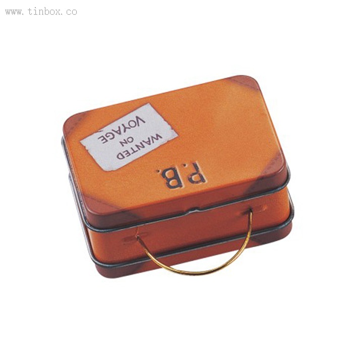 Small Plain Lunch Tin Box Rectangular Shaped Blue Black White Color Small Plain Lunch Tin Box Rectangular Shaped Blue Black White Color