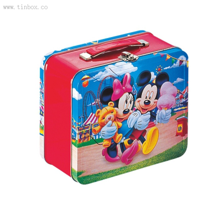 large Lunch Tin Box Rectangular Shaped Blue Black White Color large Lunch Tin Box Rectangular Shaped Blue Black White Color