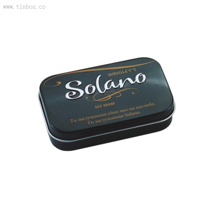 Hinged Tin Box Rectangular Small Tin Boxes Metal Tin Canister CMYK Printing Hinged Tin Box Rectangular Small Tin Boxes Metal Tin Canister CMYK Printing