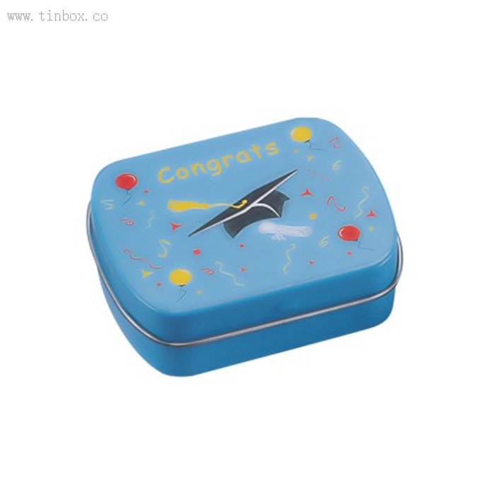 Christmas Rectangular metal containers Small Small Tin Cans With Hinged Lid Christmas Rectangular metal containers Small Small Tin Cans With Hinged Lid