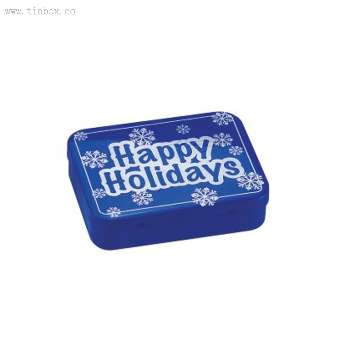 Christmas Rectangular metal containers Small Small Tin Box With Hinged Lid Christmas Rectangular metal containers Small Small Tin Box With Hinged Lid