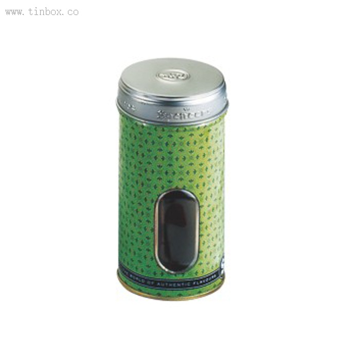 Pepper Spice Storage Round Small Tin Boxes With PET Window Grade A Tinplate Pepper Spice Storage Round Small Tin Boxes With PET Window Grade A Tinplate