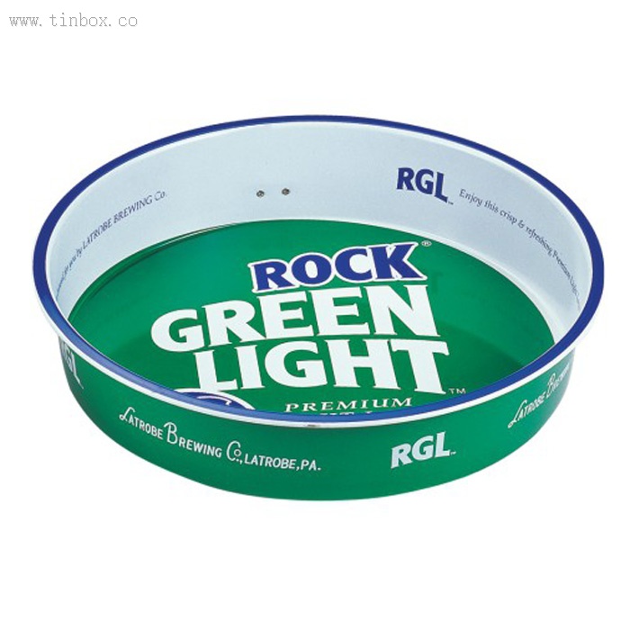Big Doulbe Sides Printed Round Tin Ice Bucket Beer Serving Tray Big Doulbe Sides Printed Round Tin Ice Bucket Beer Serving Tray