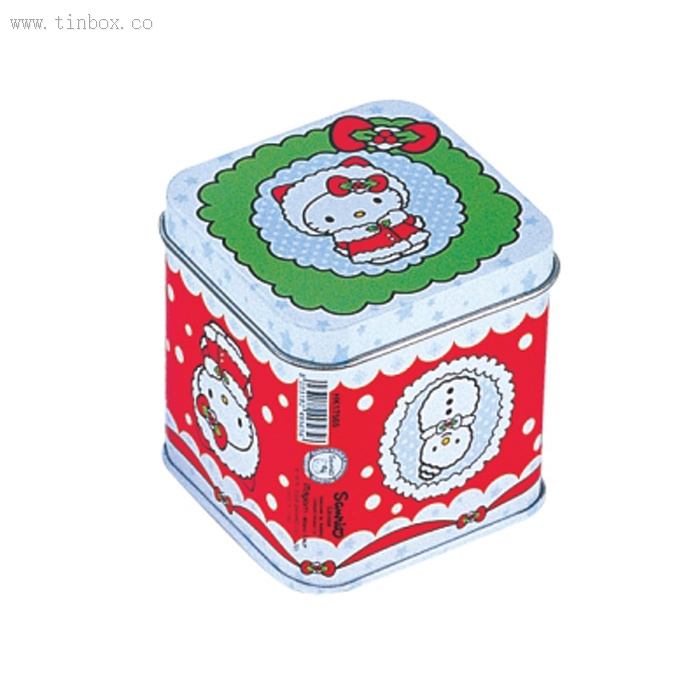 Heat Transfer Printing Metal Tin Box Square Cookie Packaging Food Grade Tins Heat Transfer Printing Metal Tin Box Square Cookie Packaging Food Grade Tins