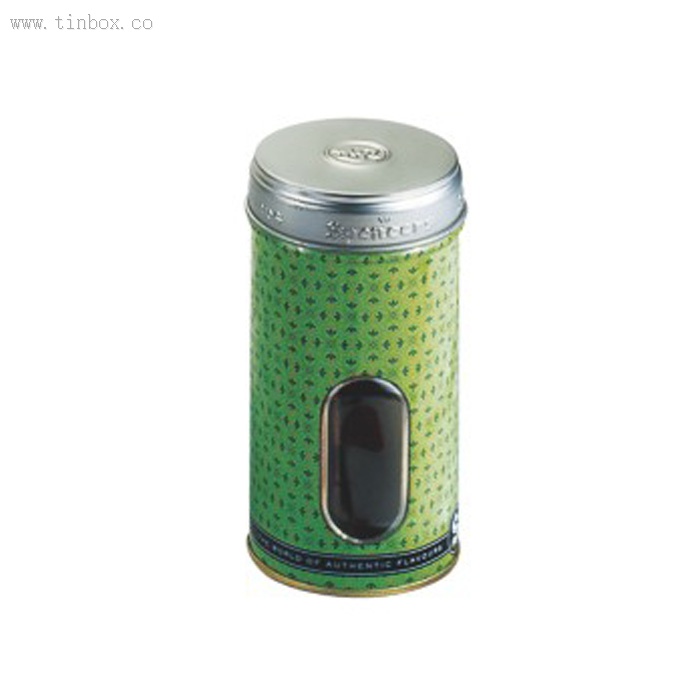 round pill tin box with window body round pill tin box with window body