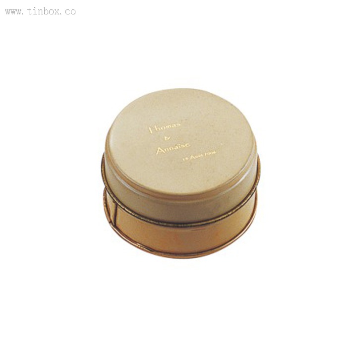 Elegant Gold Oval Tin Box Elegant Gold Oval Tin Box