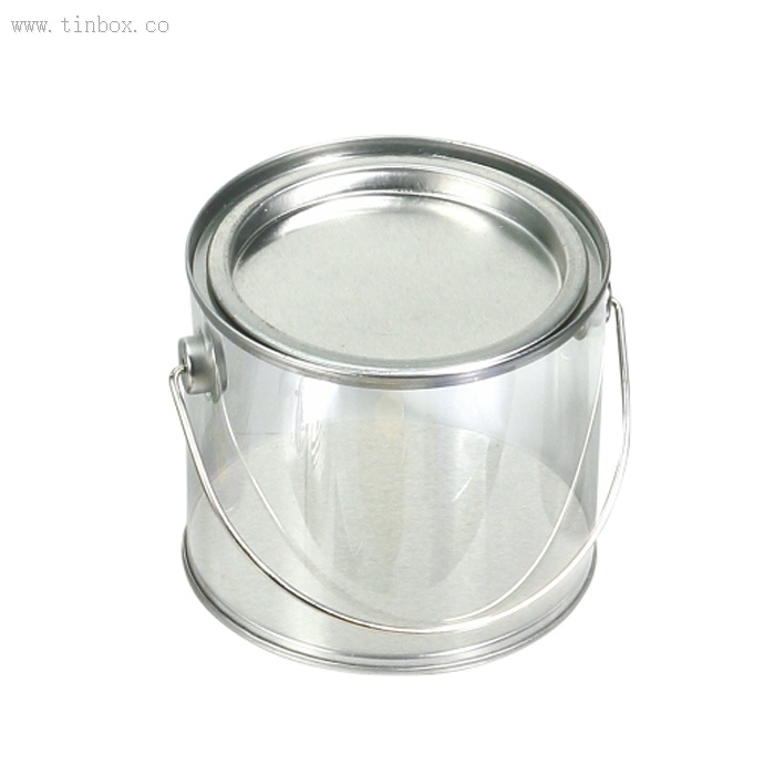 Round Clear PVC Sided Tin Box Round Clear PVC Sided Tin Box