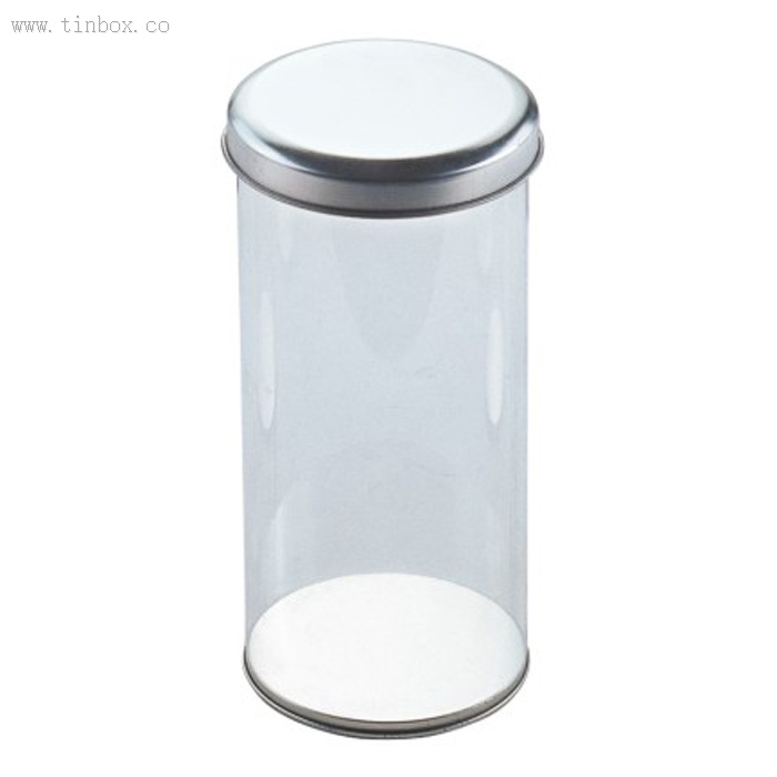 Clear Tubes Tin Can With Golden Caps Clear Tubes Tin Can With Golden Caps