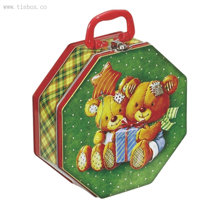 hexagonal popcorn tin box with handle hexagonal popcorn tin box with handle