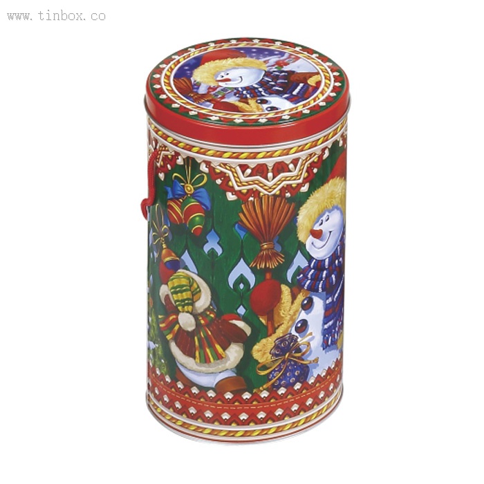 round popcorn tin box with string handle round popcorn tin box with string handle