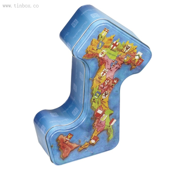 Island Shaped Tin Box Island Shaped Tin Box