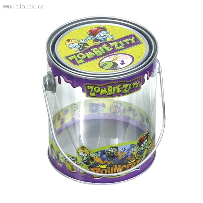 PETG side lever lid top tin bucket PETG side lever lid top tin bucket