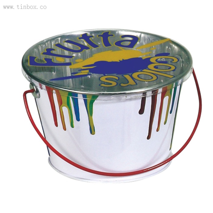 popcorn tin bucket with PETG lid popcorn tin bucket with PETG lid