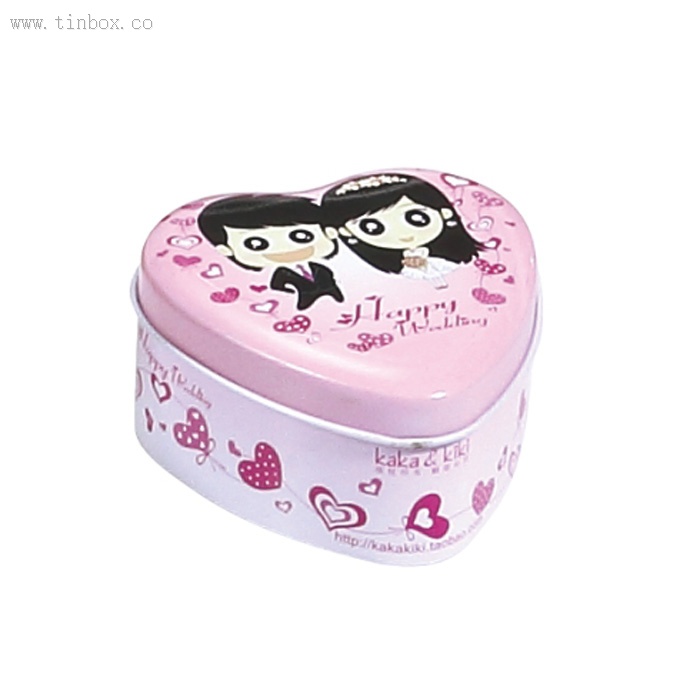 small heart mint tin box small heart mint tin box
