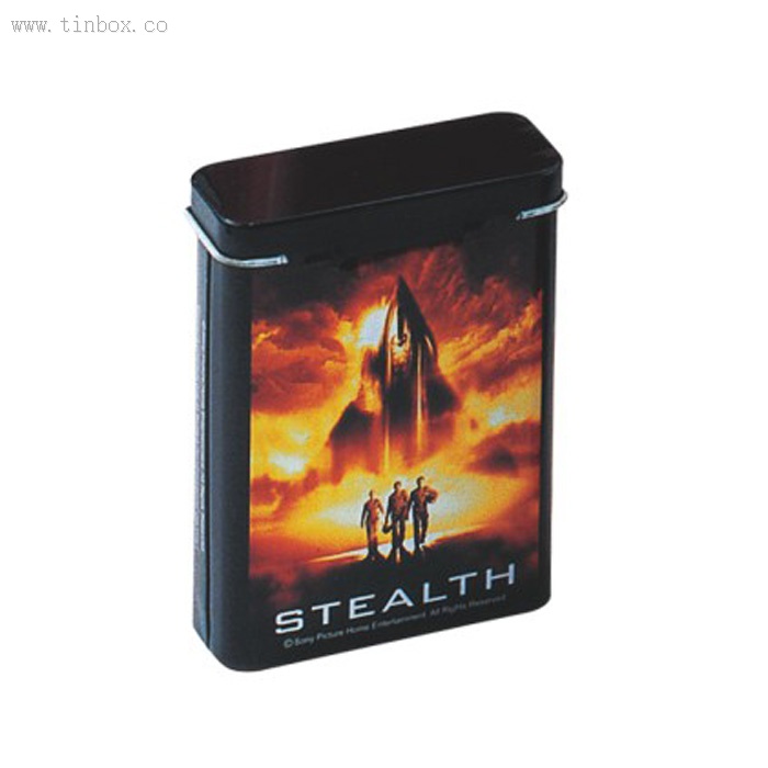 hinged lid Rectangular Cigarette Tin Box hinged lid Rectangular Cigarette Tin Box