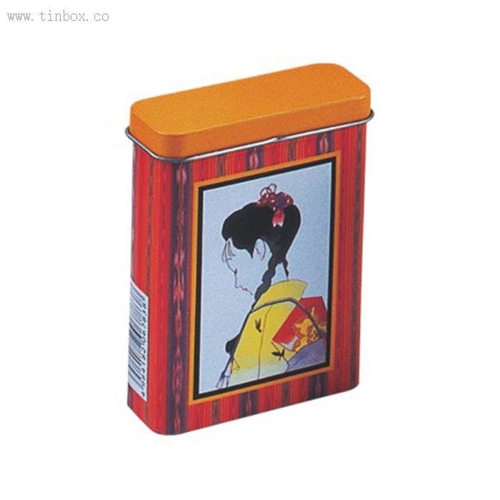 rectangular cigarette tin box with hinged lid rectangular cigarette tin box with hinged lid